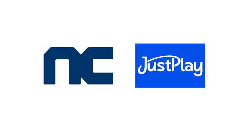 엔씨소프트와 JustPlay 로고 공식 이미지